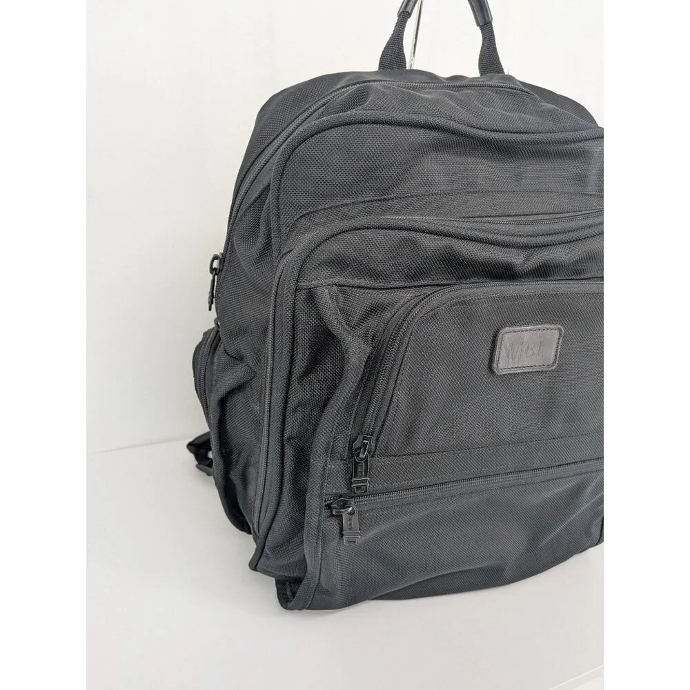 TUMI Ballistic Nylon Laptop Backpack Pockets Executive Travel Work Bag MBL Logo